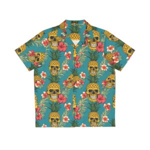 Pineapple Skull Men's Hawaiian Shirt (AOP)