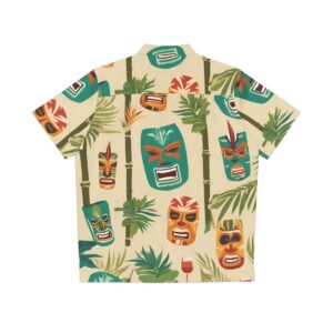 Tiki Mask and trees Men's Hawaiian Shirt (AOP)