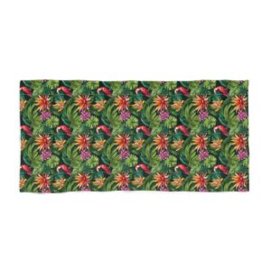 Forrest Parrot Beach Towel