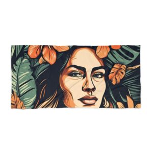 Aloha Girl Beach Towel