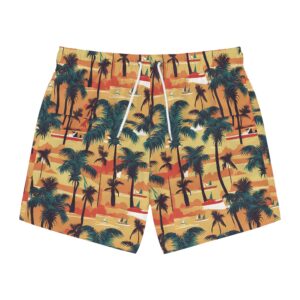 Trees and boats Swim Trunks (AOP)