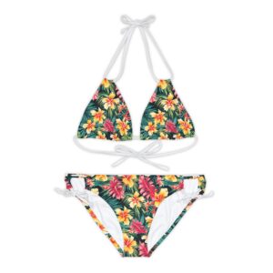 Flower Garden Strappy Bikini Set (AOP)