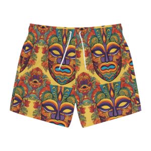 Yellow Tiki Swim Trunks (AOP)