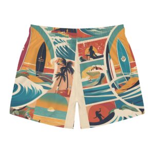 Chicks And Surfboards Swim Trunks (AOP)