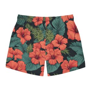 Red Hibiscus Swim Trunks (AOP)