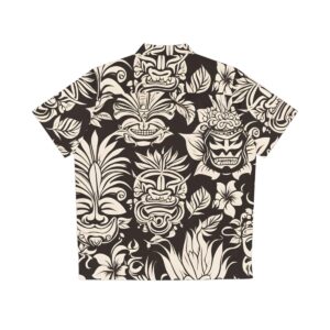 Tiki Black Men's Hawaiian Shirt (AOP)