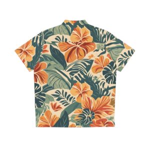 Flower & leaves Men's Hawaiian Shirt (AOP)