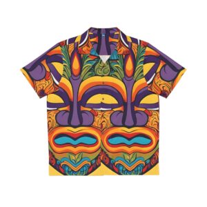 colorful tiki Men's Hawaiian Shirt (AOP)