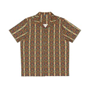 Tiki Mask Smile Men's Hawaiian Shirt (AOP)