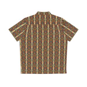 Tiki Mask Smile Men's Hawaiian Shirt (AOP)